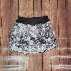 Zelos Womens Skort Gray XS Inside Small Pockets Pull On Elastic Waist